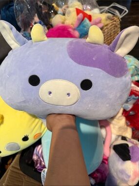 Plush Purple Cow stackable squishmallow plush
